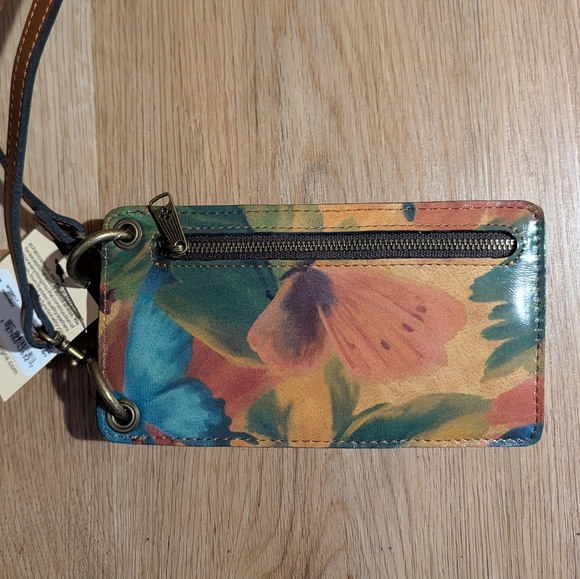 Patricia Nash Farleigh Crossbody Cellphone Bag in Watercolor Butterfly - Picture 8 of 11